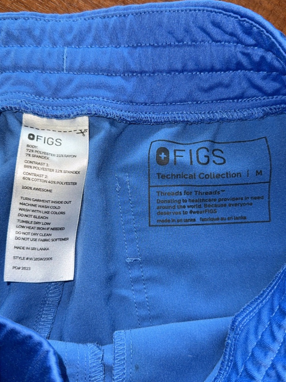 Like New Pristine FIGS Zamora Jogger Ceil Blue Size Medium PO 2623 Scrub Pants - Picture 3 of 8